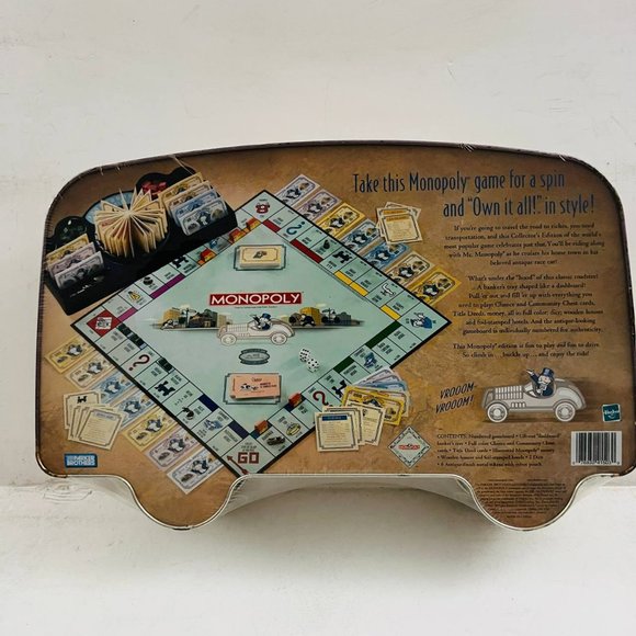 Vintage Monopoly Collector's Edition Tin Car Box 2001 Board Game New Sealed - Picture 5 of 7